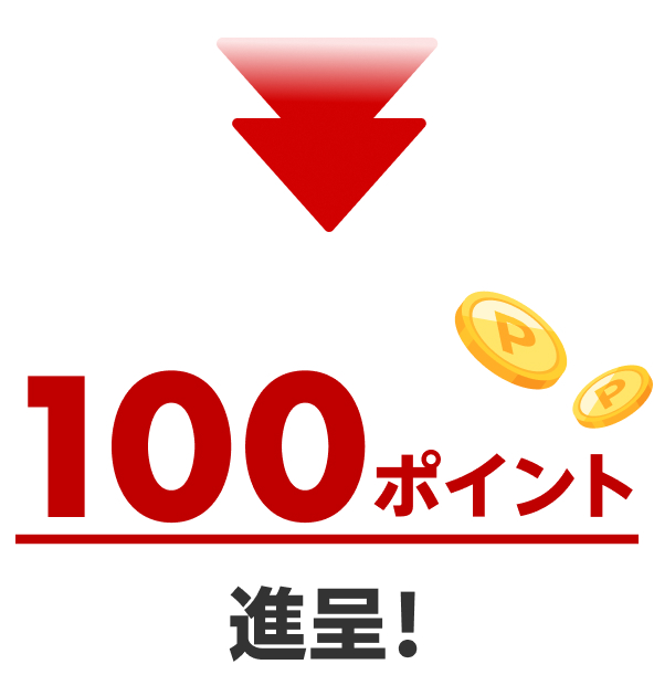 100ポイント進呈