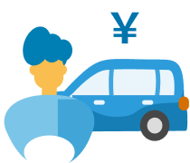 車と人のイラスト